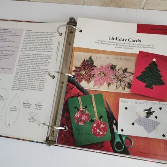 1990s Vanessa Ann Christmas Cross-Stitch Patterns Binder Vintage Holiday Craft - Picture 5 of 10
